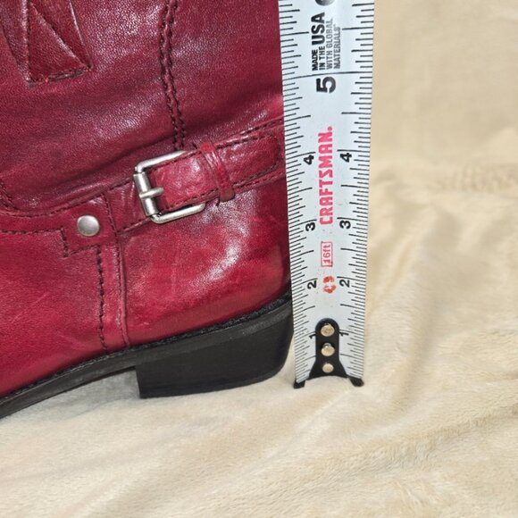 FRANCO SARTO ANKLE COWBOY BOOTS IN RED SIZE WOMEN'S US 7.5 - Picture 10 of 10